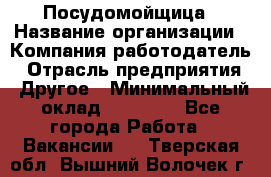 Посудомойщица › Название организации ­ Компания-работодатель › Отрасль предприятия ­ Другое › Минимальный оклад ­ 13 000 - Все города Работа » Вакансии   . Тверская обл.,Вышний Волочек г.